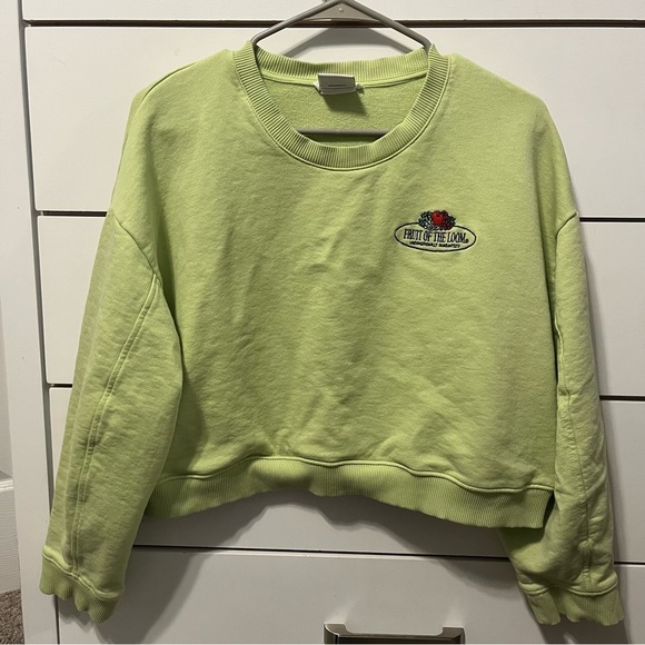 Zara X Fruit of The Loom Green Crewneck - Picture 3 of 6